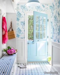 There’s something about a glossy Dutch Door, especially a colorful one. I’m thrilled our mudroom is included in the September issue…