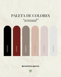 Paleta de colores con tonos que transmiten seduccion, elegancia, sensualidad