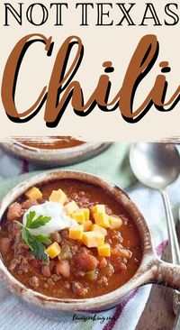 Not Texas Chili - A quick and easy, traditional chili recipe. Though not an authentic Texas chili, this has been our family's favorite for years!