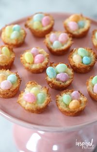 Coconut Macaroon Nests a classic dessert recipe for celebrating spring and Easter | Inspired by Charm