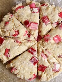 Rhubarb Vanilla Bean Scones - Completely Delicious