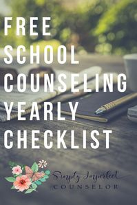 School Counselors are you looking for ways to stay on track? Check out my FREE School Counseling Yearly Checklist! Elementary School Counseling | Counseling Planners