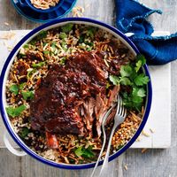 Collect this Slow Roasted Middle Eastern Lamb Shoulder recipe by Rosella. MYFOODBOOK.COM.AU | MAKE FREE COOKBOOKS