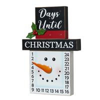 This Lovely Christmas snowman calendar features black hat and a cute designed snowman face with-days till Christmas written on. Sure to bring Christmas cheer to your home this holiday season. With countdown number 1-24, you can count down the-days until Christmas with your family. It's fun for kids and adults, looking forward to the winter holiday coming. Just move the snowman nose to the number. Soft light brings your home with warm in the night. It is cute and special to cheer-up your Christma