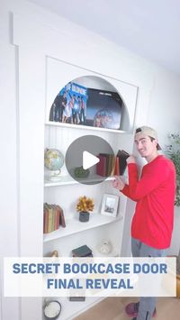 Alex D’Alessio on Instagram: "Here’s how to build your secret bookcase door pt.2

This DIY project sounded really cool in my head. Which it was…

But I was petrified of making mistakes and it looking like 💩 and ruining the entire basement renovation.

Luckily, that was not the case 😉

If you’ve ever thought about building a secret bookcase door, it’s totally doable to build from scratch! 

And if you’re looking for some power tools that will help you spend your money where it counts (on your home), then @harttoolsusa has everything you need 💪

All I used for this project was HART’s circular saw, drill/driver, electric screw driver, brad nailer, and jigsaw (only for the arch). 

So this project is super budget friendly and you can find a ton of HART’s tools on sale for the holiday season