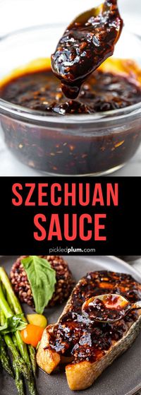 This is an easy, spicy and bold Chinese Szechuan sauce recipe, ready in just 8 minutes! Rick and Morty would love this sauce! #stirfry #homemadesauce #szechuan #recipe #mcdonalds #rickandmorty | pickledplum.com