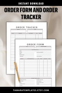 Two small business forms. One order form and one order tracker. Printable PDF format. Keep your orders nice and organized for your business. Save yourself time by downloading them today. Tap or click to learn more!