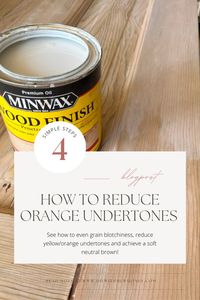 If you are wondering how to achieve a perfect neutral brown stain color every time, then this is the technique for you. I wish I had learned about this stain combination sooner because now I want to redo everything in my house! This is the best way to even grain blotchiness, reduce yellow/orange undertones and achieve a soft neutral brown!  #neutralbrownstain #neutralstaincolors #reduceorangeundertones #DIYprojects #DIYstain #MinwaxProvencial #MinwaxDarkWalnut #MinwaxSimplyWhite #MinwaxEarlyAmerican #EasyDIYprojects