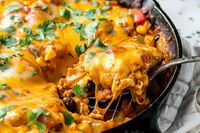 Cheesy Chicken Enchilada Skillet