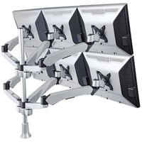 Cotytech Height Adjustable 6 Screen Desk Mount Base Type: Grommet