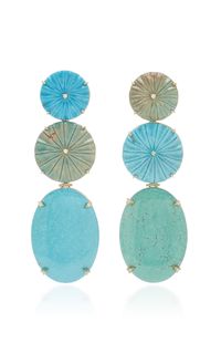 Caso Castro - Two shades oval turquoise earrings ($7,150)