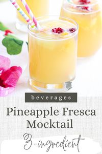 3-Ingredient Pineapple Fresca Mocktail is a delicious, thirst-quenching non-alcoholic drink recipe that's perfect for spring, summer, and parties of all sizes! Super-easy to make and even easier to enjoy! #nonalcoholicdrinkrecipes #nonalcoholicbeverages #pineappledrinkrecipes #pineapplerecipes | spiritedandthensome.com