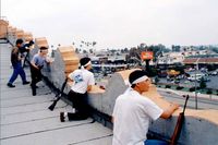 Korean men guarding their businesses, Rodney King riots