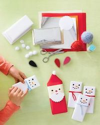 Snowman and Santa candy bar covers