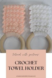 These crochet towel holders are also a great handmade gift! Simply pair them with a kitchen towel, and maybe a couple other kitchen items, and you’ve got yourself a beautiful and meaningful gift!