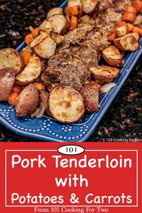 Super easy Pork Tenderloin with Potatoes and Carrots is a near-perfect weeknight pork tenderloin recipe using a sheet pan or large roasting pan for a complete meal the family will love.