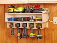 Cordless Tool Station Woodworking Plan, Workshop & Jigs Shop Cabinets, Storage, & Organizers Workshop & Jigs $2 Shop Plans