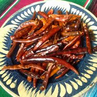 Toasting and Dry Roasting Salsa Ingredients-Chile de Arbol