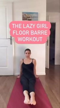 Lazy girl floor barre workout. Floor barre exercises to tone and sculpt your legs for beginners. 