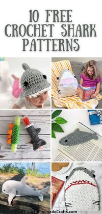 This collection includes a variety of shark-themed projects, from giant amigurumi sharks to shark keychains, shark loveys, shark sun hats, and more. Dive into these delightful patterns and add a splash of ocean-inspired fun to your crochet projects. #crochet #crochetshark #crochetaddict #freecrochetpattern #nickishomemadecrafts