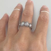 Sterling Silver Lot Of Sunshine Ring, Happy Ring, Silver Rings, Sun Ring, Boho Ring, Sunny Ring, 925 Stamped Face Height: 8 Mm Finish: Oxidized Material: 925 Sterling Silver