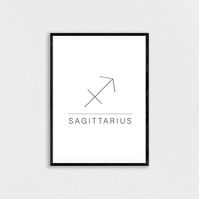 Sagittarius Print, Astrology Wall Art, Sagittarius Poster, Minimalist, Zodiac Wall Decor, Archer, Zodiac Print, Sagittarius Birthday Gift #Archer #SagittariusSign #Horoscope #Constellation #ZodiacPrint #SagittariusPoster #SagittariusPrint #AstrologyWallArt #MinimalistZodiac #December