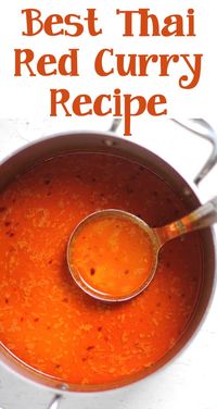 Best Thai Red Curry Recipe is a staple sauce in our home. We use this sauce over chicken and veggies, meatballs, and even seafood. Pair it with your favorite protein or veggies, and serve it over rice or noodles. SO good, and easy too. | suebeehomemaker.com | #bestcurryrecipe #thairedcurry #curryrecipe