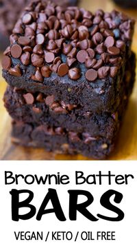 The recipe is dangerously easy to make, and the brownie batter bars are so deeply delicious and chocolatey, you’ll have a hard time believing you aren’t eating straight-up brownie batter #easy #glutenfree #brownies #chocolaterecipes #diy