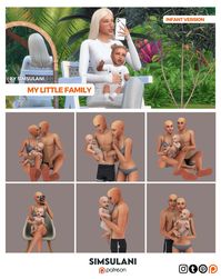 #421 Pose Pack | My little family (Infant version) | Patreon