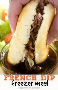 Slow Cooker French Dip Sandwich {Freezer Meal}