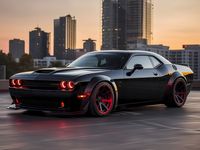 Black Dodge Challenger Hellcat - Etsy