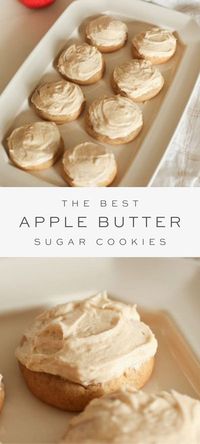 Melt-in-your-mouth sugar cookies infused with fall flavor using apple butter and apple cider. It’s the subtle twist that captures the essence of fall and makes these Frosted Apple Butter Sugar Cookies irresistible! Easy to make and delicious to eat!