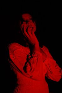 Gothic, red lighting, horror, halloween, portrait, photography poses, nighttime photography, haunting, fall