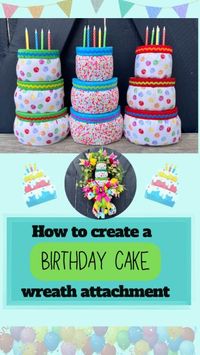 Birthday Cake no sew tutorial. Learn to make beautiful tiered birthday cake attachments to create birthday wreaths.

Here is the link to my Etsy shop, copy and paste the following link https://etsy.me/41DjIL4

