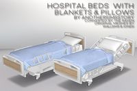 sims 4 cc // custom content clutter decor furniture // Hospital Bed, Blankets, and Pillows