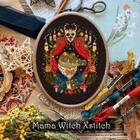 "🔮Whimsical and magical OOAK cross stitch pattern for witchy souls SHOP NOW🔮 Fabric: 14 count Aida Stitches: 78 x 95 Size: 5.57 x 6.79 inches or 14.15 x 17.24 cm Colours: DMC 🌠PURCHASE INCLUDES : 1.Pattern with COLOR and symbol chart on 4 PAGES READY TO PRINT 2.Pattern with BLACK AND WHITE easy to read symbol chart on 4 PAGES READY TO PRINT 3.Pattern with full color and symbol chart on ONE PAGE scalable PDF file to USE WITH GADGETS 4.Pattern with color symbols only 5.Pattern with color blocks