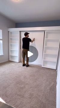 Nick Starrett on Instagram: "Murphy bed bookcase installed!! This was an especially fun project because it was my last install of the year!! 
.
.
#diy #diymurphybed #murphybed #murphybedbuiltins #woodworking #construction #murphybedconcepts"