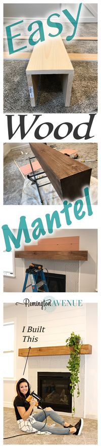 Easy DIY wood mantel - Remington Avenue