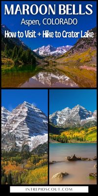 Discover how to visit the Maroon Bells near Aspen, Colorado, with this complete guide! Includes tips for exploring the area and hiking to stunning Crater Lake.  #MaroonBells #VisitColorado #AspenColorado #ColoradoHikes #CraterLakeTrail #ColoradoTravel #ExploreColorado #HikingAdventures #MaroonBellsGuide #ColoradoBucketList #TravelAspen #MaroonBellsHiking #RockyMountainAdventures #OutdoorColorado #NatureLovers