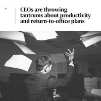 Few things spread across the internet as quickly—or solicit criticism as swiftly—as viral videos of upset CEOs. ⁠ ⁠ Fast Company spoke with workers who have recently witnessed these kinds of outbursts from their bosses and consulted with experts about why some leaders are lashing out right now, specifically over returning to the office and productivity.⁠ ⁠ Read more at the link.