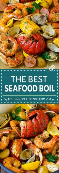 Seafood Boil Recipe | Shrimp Boil #lobster #shrimp #clams #crab #sausage #corn #potatoes #dinner #dinneratthezoo