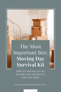 Arrange a moving day survival kit to see you through the days before and after your move, ensuring you're covered until you're fully established.