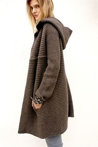 Hooded sweater coat