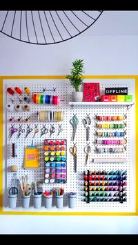 Simple and stylish pegboard organisation ideas for your home office