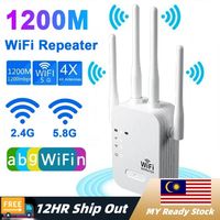 Warm Tip:  The wifi repeater is to help these devices with weak wifi signal at the location like kitchen, washing room, bed room, yard, garage, etc.  Don't use to compare the wifi speed with router's, it would be useless, don't buy on this purpose.         Specification for version - 1200M, 4 antenna, 5G & 2.4G  ProductType: WIFI Repeater, 1200M  Color: White or Black  Plug Type: EU plug or US plug  Voltage: AC 110-240V  WPS buttom: Yes  Atenna Type: 4 pieces 2dBi antenna  Networks: wireless