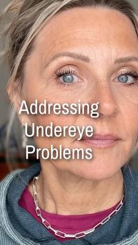 Dark, textured undereyes are often the arch nemesis of a mature woman and they are caused by so many things. Genetics, sleep, nutrition, hydration etc can all be culprits. I’m constantly experimenting with different ways of improving that area- facial exercises, Gua sha, ice roller and they are all very effective with routine use. However, they don’t work overnight. So what can you do in the meantime? Primers are to help prepare your skin to receive makeup. I prefer primers that feel light on the face - not sticky or heavy. @amazingcosmetics has an under eye Line Smoother primer with Neodermyl to help smooth and tighten lines. Did you see how it did that? Then I used the color corrector to cancel out and neutralize dark areas. There are skincare like ingredients like cucumber e