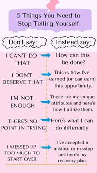 Negative Self-Talk—5 Things You Need to Stop Telling Yourself If you slow down and really listen to your self-talk, do you find it to be overwhelmingly negative? Here's how to stop negative self-talk in its tracks—and replace it with positive self-talk