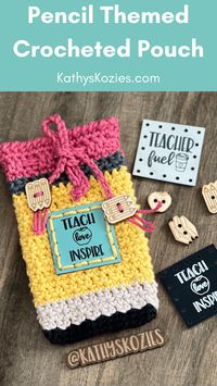 How to Crochet a Pencil Themed Pouch