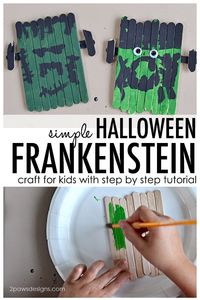 Create your own fun Frankenstein for with this simple step by step tutorial. Perfect for preschoolers to school aged kids.