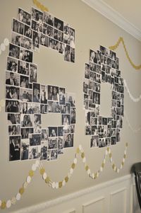 Number Photo Collage - great for birthday or anniversary parties.